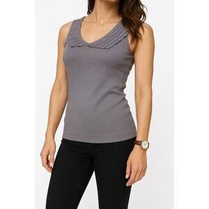 Vintage GIORGIO ARMANI Knit Top w Pleats GORGEOUS COLOR Size Small S TWEE